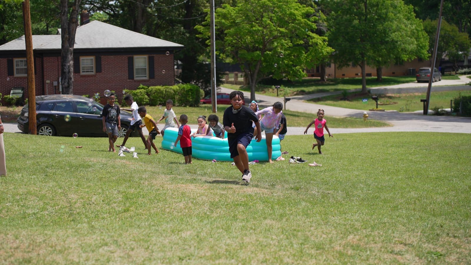 Kids playing in Nicholtown